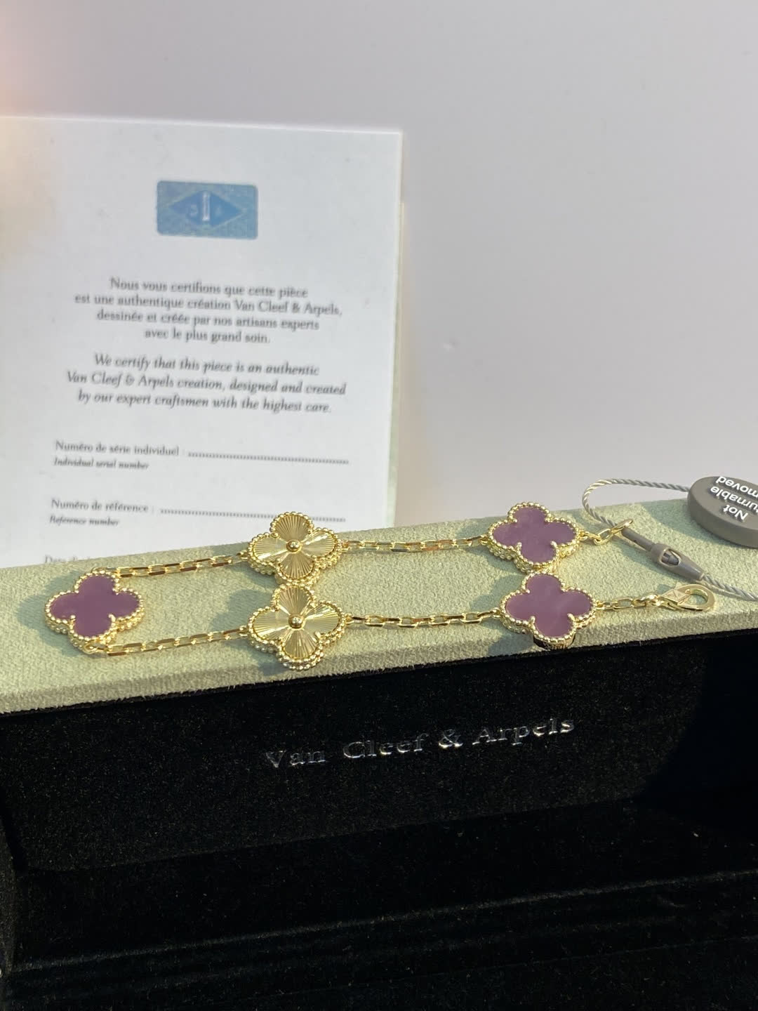 Van Cleef & Arpels Alhambra Pink Enamel Bracelet